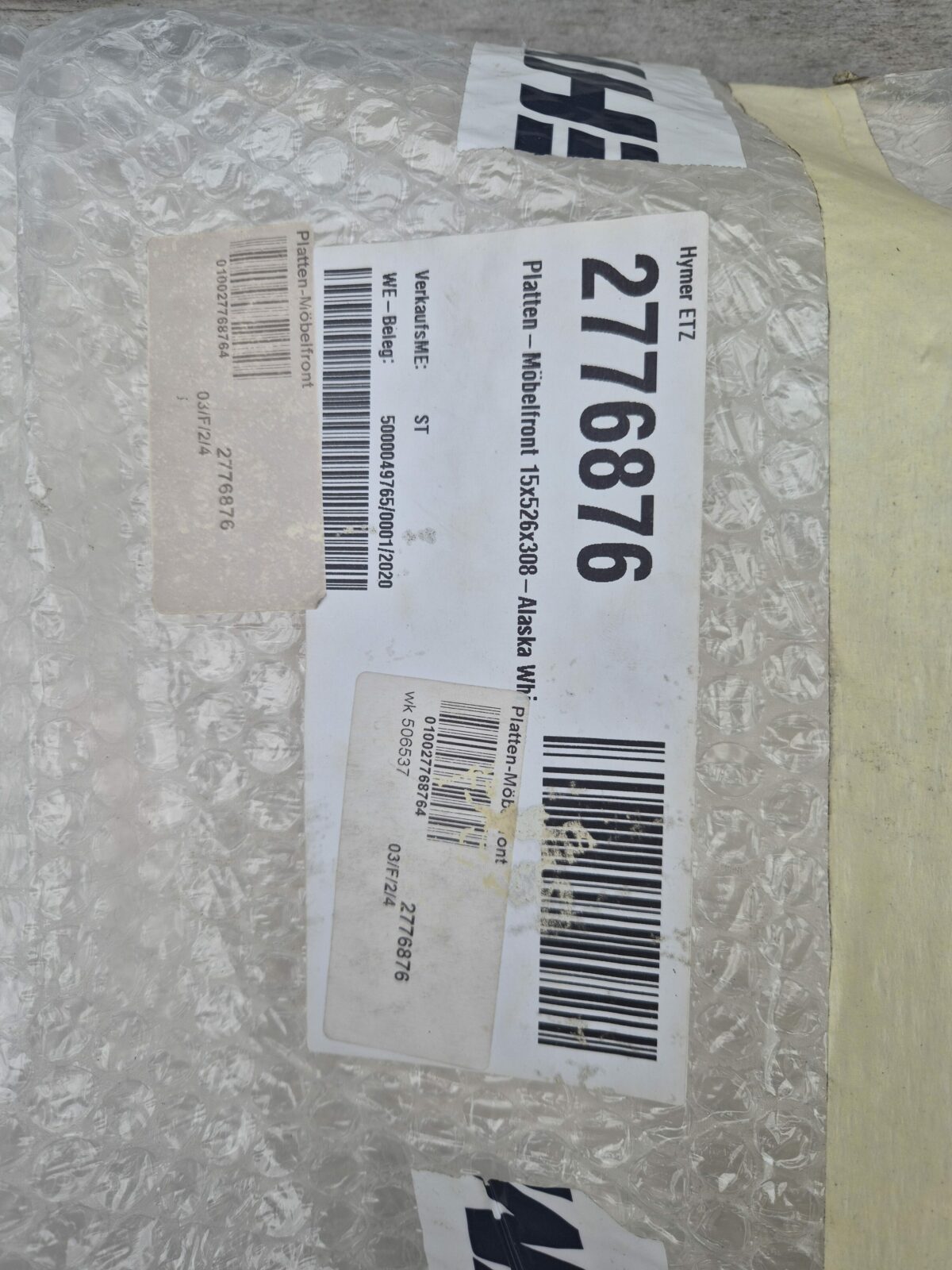 Drzwiczki szafki front meblowy HYMER Dethleffs Bürstner LMC Alaska White 52,6x30,8 cm – SKU 2776876 (10) - obrazek 3